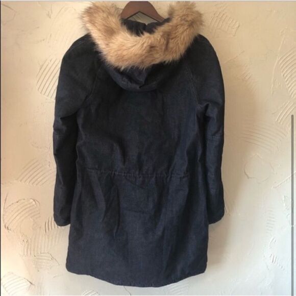 Madewell Women's Winter Thick Denim Heavy Parka Jacket - Picture 5 of 8